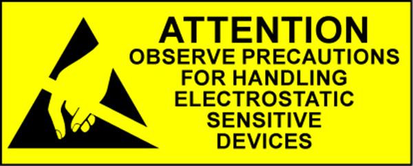 Electrostatic Labels - Attention Small