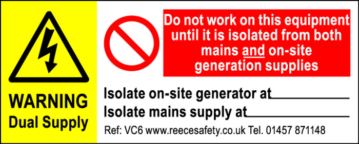 Pack of 250 Photovoltaic 'PV' Labels