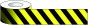 Yellow and Black Hazard and Aisle marking tape 100mm width