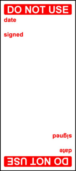 Write on Cable Marking Labels - Do Not Use