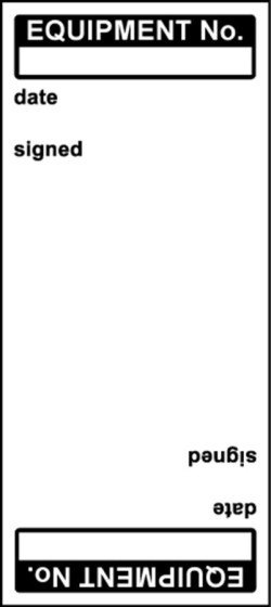 Write on Cable Marking Labels - Equipment No