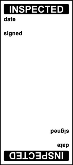 Write on Cable Marking Labels - Inspected