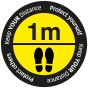 Social Distancing floor sign "Keep your distance" Yellow and Black