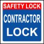 'Contractor Lock' - Lockout Padlock Fold-Over Tag