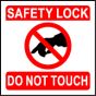 'Do Not Touch' - Lockout Padlock Fold-Over Tag