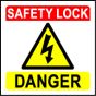 'Danger' - Lockout Padlock Fold-Over Tag
