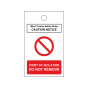 RWT50AR Wind Turbine Safety Rules isolation tags - pack of 10