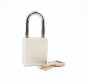 SILVER Aluminium Safety padlock keyed to differ