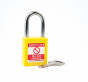 YELLOW Steel Shackle safety padlock keyed alike to KA30005