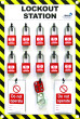 10 Lock Lockout Station With Contents