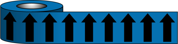 100X33M BLACK ARROW ON BLUE