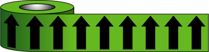 100X33M BLACK ARROW ON GREEN