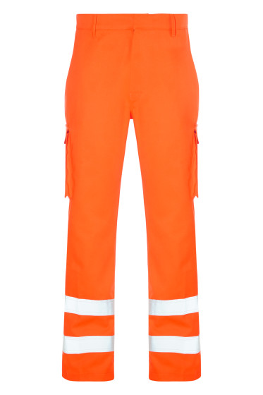 High vis orange arc flash trousers