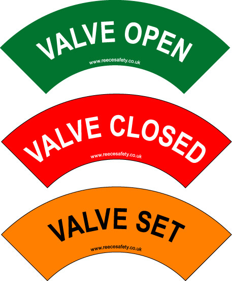 Self adhesive labels Open/Closed/Set for VS09