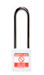 WHITE Steel Shackle safety padlock keyed differently long