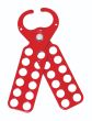 Steel Lockout Hasp in Red, 25mm Dia Jaws