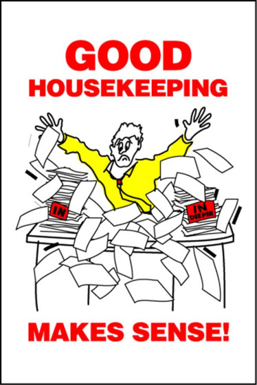 Housekeeping Posters - 'Good Housekeeping Makes Sense'