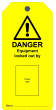 Photo ID Lockout Tag - 'Danger Equipment Locked Out By' - 10 Pack