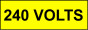 Voltage Labels (Pack 10) 30x90mm 240 Volts