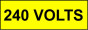 Voltage Labels (Pack 10) 20x60mm 240 Volts