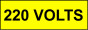 Voltage Labels (Pack 10) 40X120mm 220 Volts