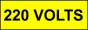 Voltage Labels (Pack 10) 20X60mm 220 Volts