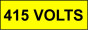 Voltage Labels (Pack 10) 20X60 415mm Volts