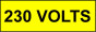 Voltage Labels (Pack 10) 20X60mm 230 Volts