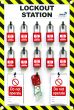 10 Lock Lockout Station With Contents