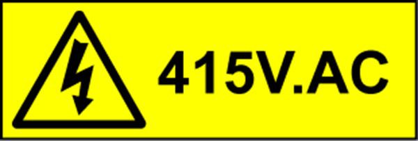 Electrical Safety Labels - 415V AC