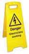 A Board, Danger - Electrician Working