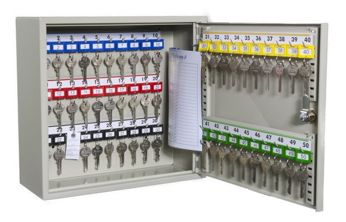 Extra Deep Key Cabinet for up to 50 Bunches of Keys