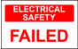 Elec Inspec Labels 25x40mmS/A vinyl Roll 250 E/Safety Failed