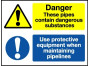 Lockout Wall Sign 2 message sign