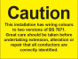 BS7671:2001 Sign