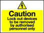 Caution ...' - Safety Lockout Labels 55 x 75mm