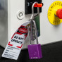 Aluminium bodied safety padlock with steel shackle-purple-Keyed Alike