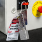 Aluminium bodied safety padlock with steel shackle-silver-Keyed to Differ-long