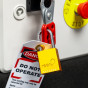 Aluminium bodied safety padlock with steel shackle-yellow-Keyed to Differ