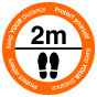 Social Distancing floor sign "Keep your distance"_ORANGE