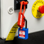BLUE Plastic Shackle safety padlock keyed differently