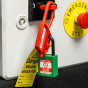 GREEN Plastic Shackle safety padlock keyed differently