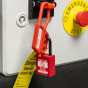 RED Plastic Shackle safety padlock keyed differently