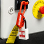 WHITE Plastic Shackle safety padlock keyed alike to KA30009