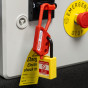 YELLOW Plastic Shackle safety padlock keyed differently