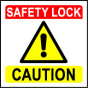 'Caution' - Lockout Padlock Fold-Over Tag