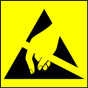 Electrostatic Labels 100x100mm (Singles) s/a (triangle/hand)