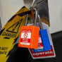 BLACK Steel Shackle safety padlock keyed differently