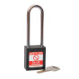 BLACK Steel Shackle safety padlock keyed differently long
