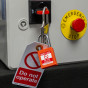 ORANGE Steel Shackle safety padlock keyed differently